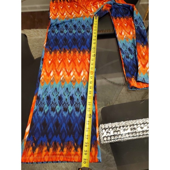 Violet b. Palazzo Multicolor Polyester Mid Rise Wide Legs Comfort Waist Pant S - Picture 9 of 10